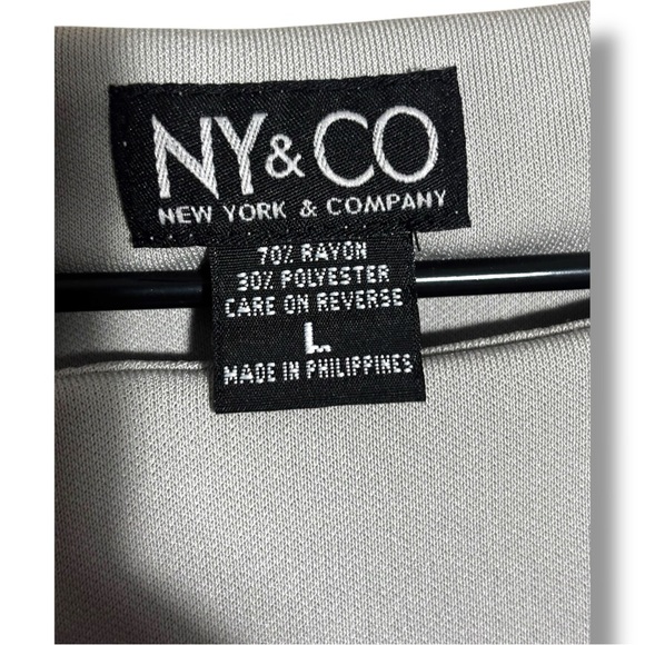 New York & Company Elegant Sleeveless Light Gray Knee Length A-line Mini Dress - Picture 8 of 15